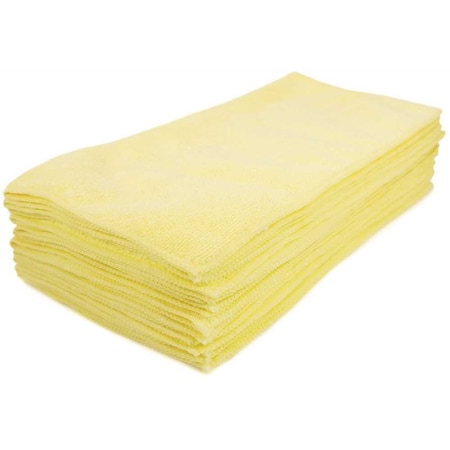 Renown 16 in. x 16 in. Premium Microfiber Cleaning Cloth, Yellow REN01616-YPZ
